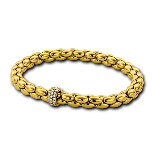 0.24ctw, 18K Yellow gold Tresore Stretch Bracelet