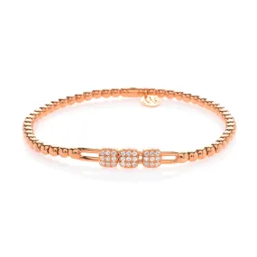 0.24ctw, 18K Yellow Gold Tresore Stretch Bracelet