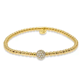 0.30ctw, 18K Yellow Gold Tresore Stretch Bracelet