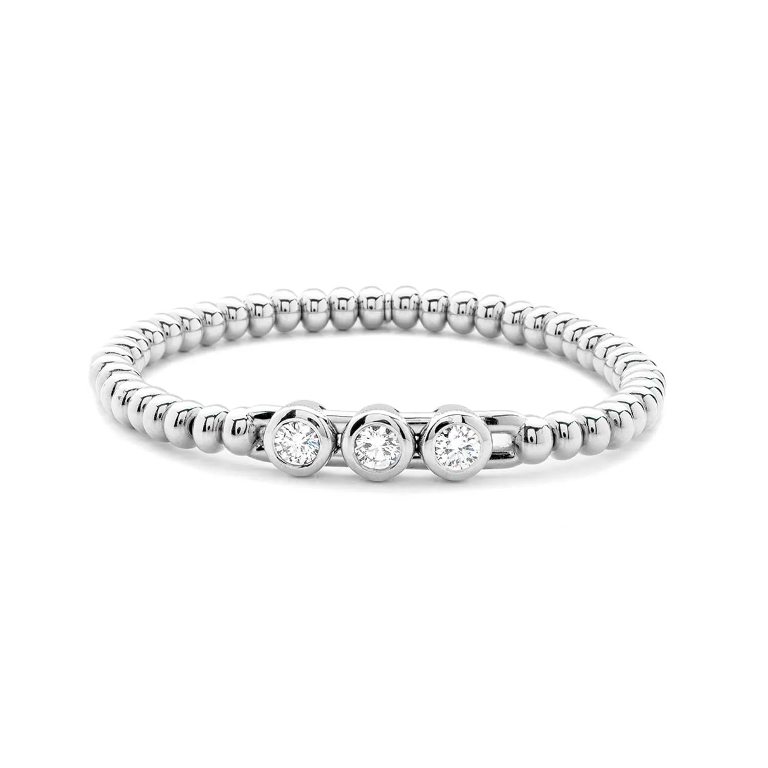 0.90ctw, 18K White Gold Tresore Stretch Bracelet