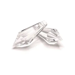 1, 4, 20 or 50 Pieces: Large Acrylic Crystal Faceted Teardrop Pendants