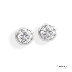 1.20ct D SI1 Diamond Platinum Earrings