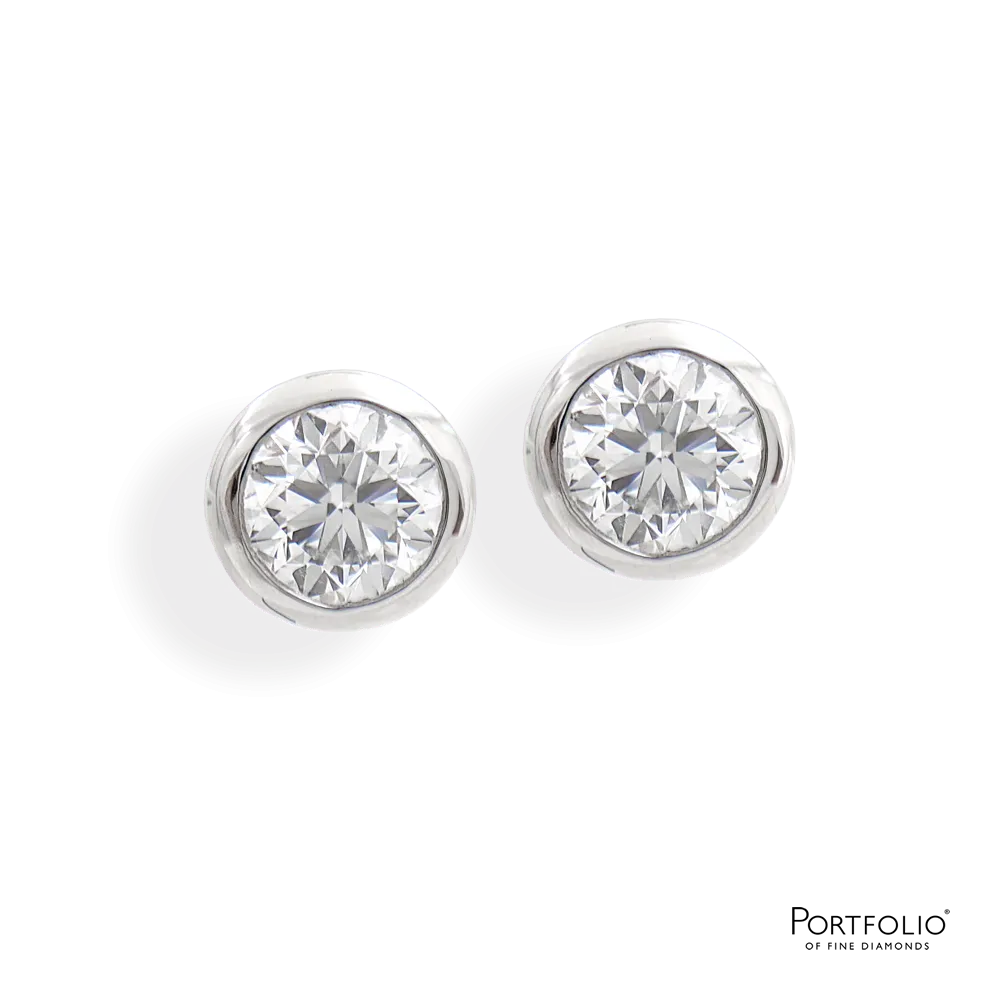 1.20ct D SI1 Diamond Platinum Earrings