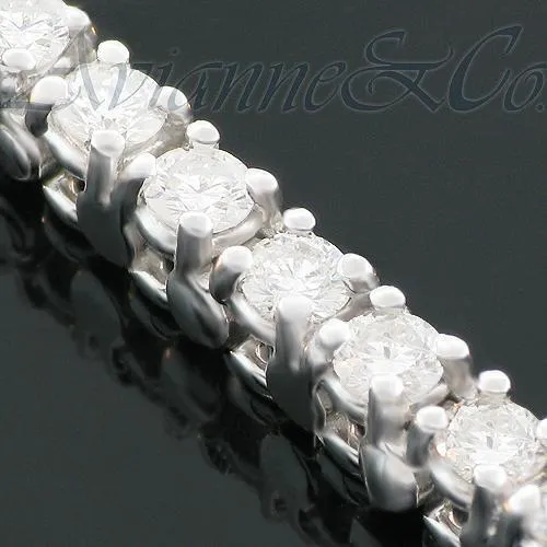 14K White Solid Gold Womens Diamond Tennis Bracelet 3.00 Ctw