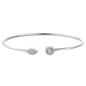 14KW 35D0.20CT MARQUIE & ROUND ELEMENT BANGLE (118B400073W14)