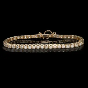 5.50ct tw Diamond Yellow Gold Line Bracelet