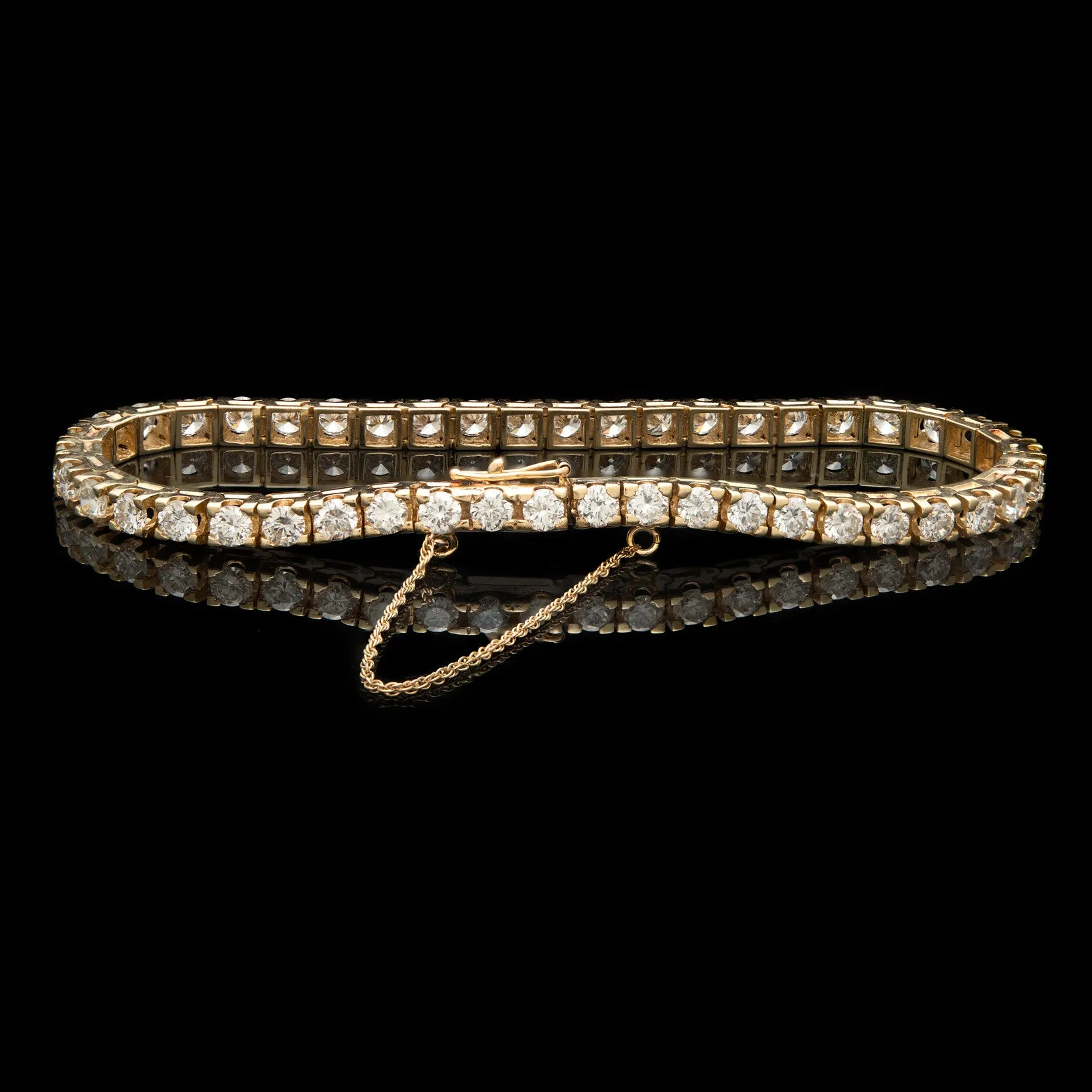 5.50ct tw Diamond Yellow Gold Line Bracelet