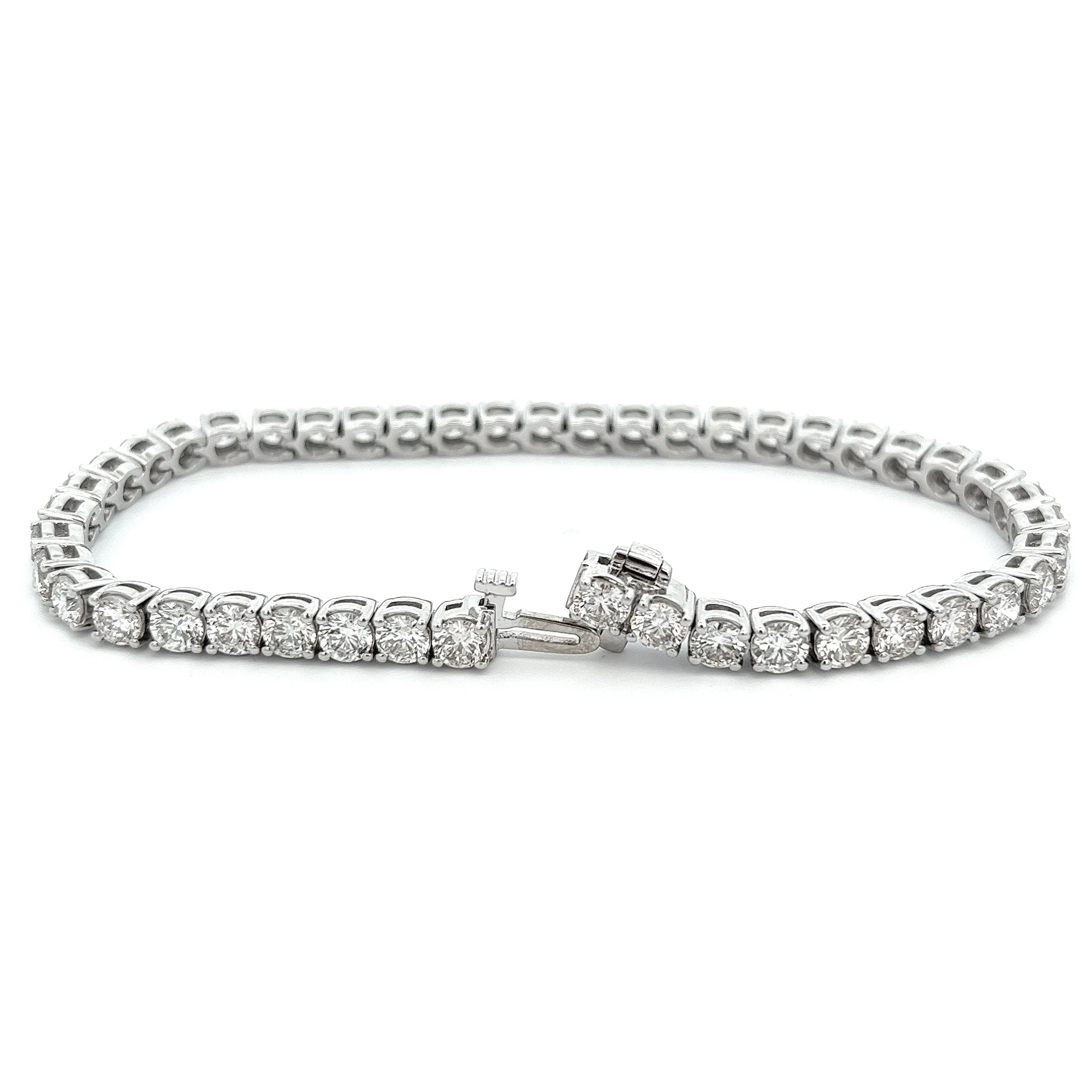 8.35ct 18k White Gold Diamond Bracelet