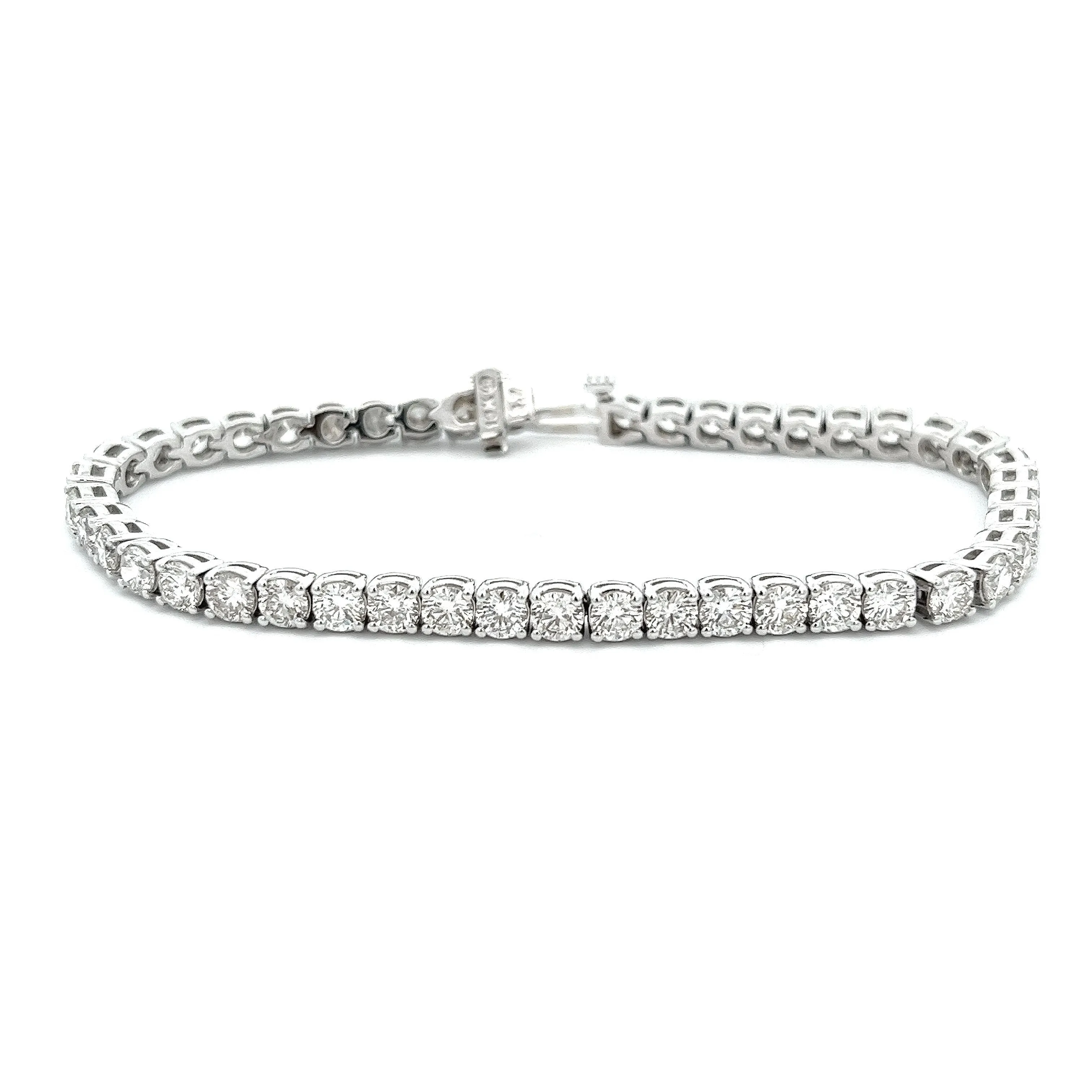 8.35ct 18k White Gold Diamond Bracelet