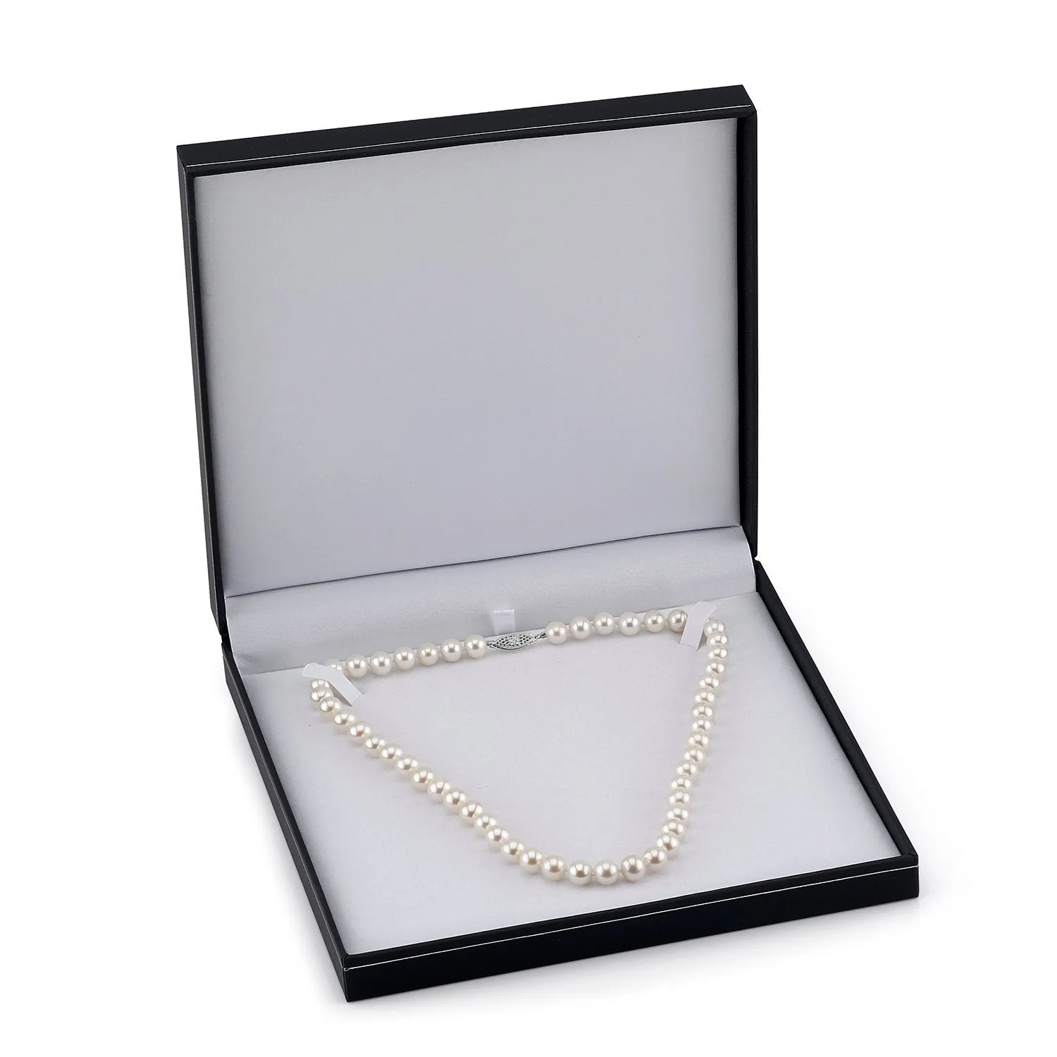 9-10mm White Freshwater Choker Length Pearl Necklace - AAAA Quality