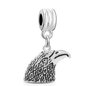 American Bird Eagle Head Charm Bead