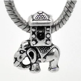 Ancient Elephant Charm for European Snake Chain Charm Bracelets