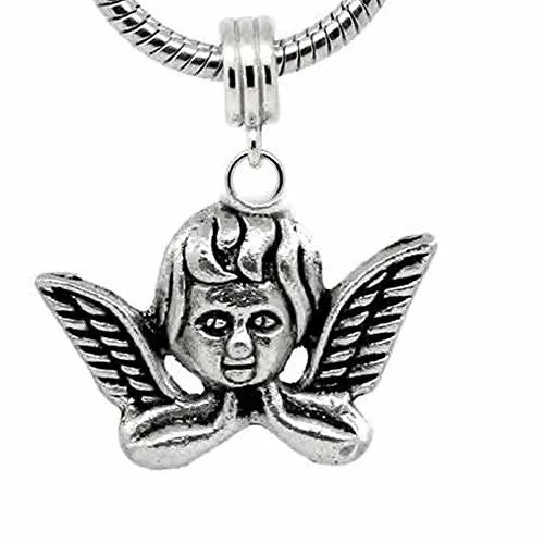 Angel Charm Dangle Bead Spacer For Snake Chain Charm Bracelet