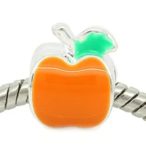 Apple European Bead Compatible for Most European Snake Chain Bracelet