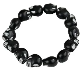 Black Skulls Head Bracelets for Men