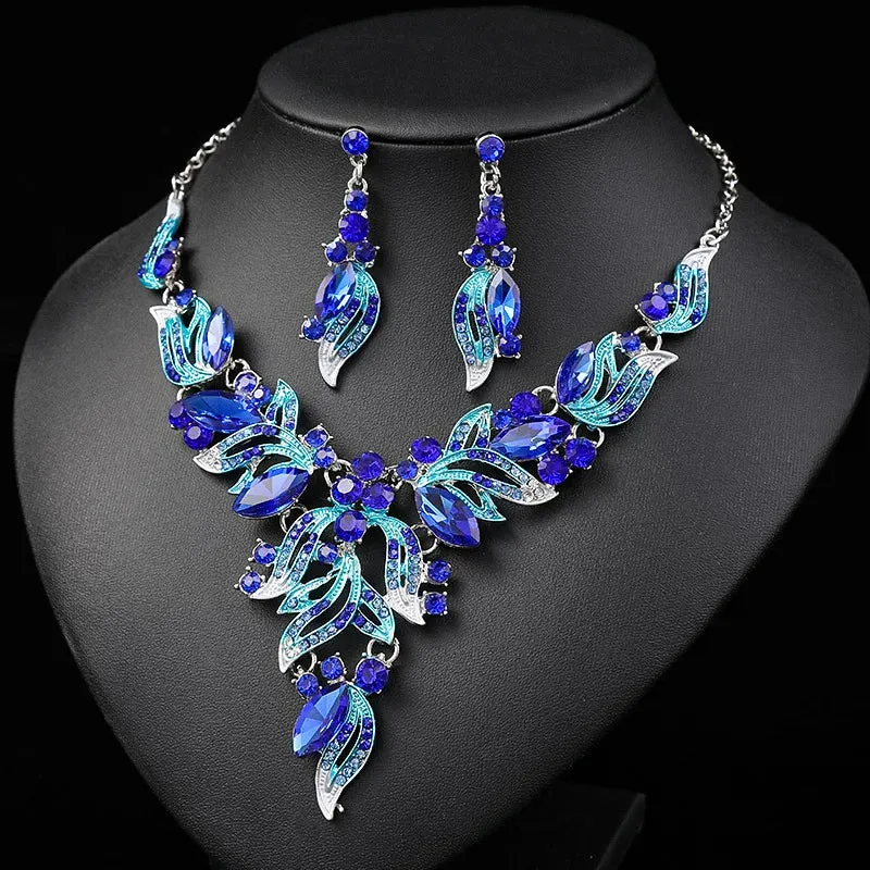 Blue Crystal Necklaces