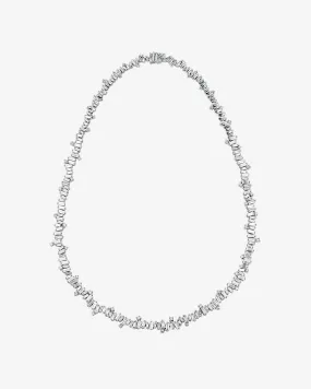 Bold Burst Diamond Tennis Necklace