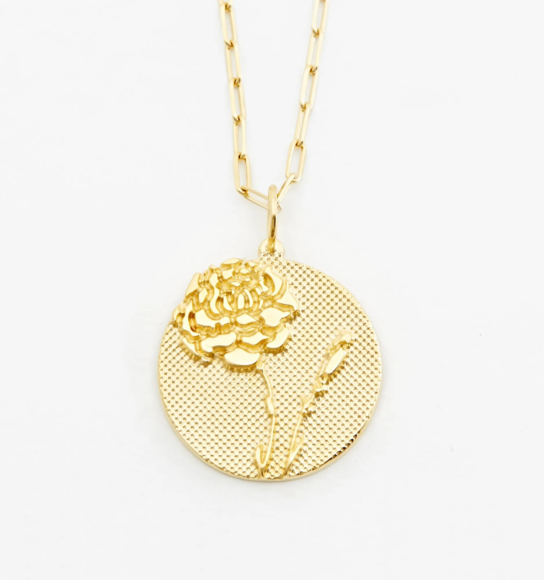 Bold Carnation Necklace - January Flower