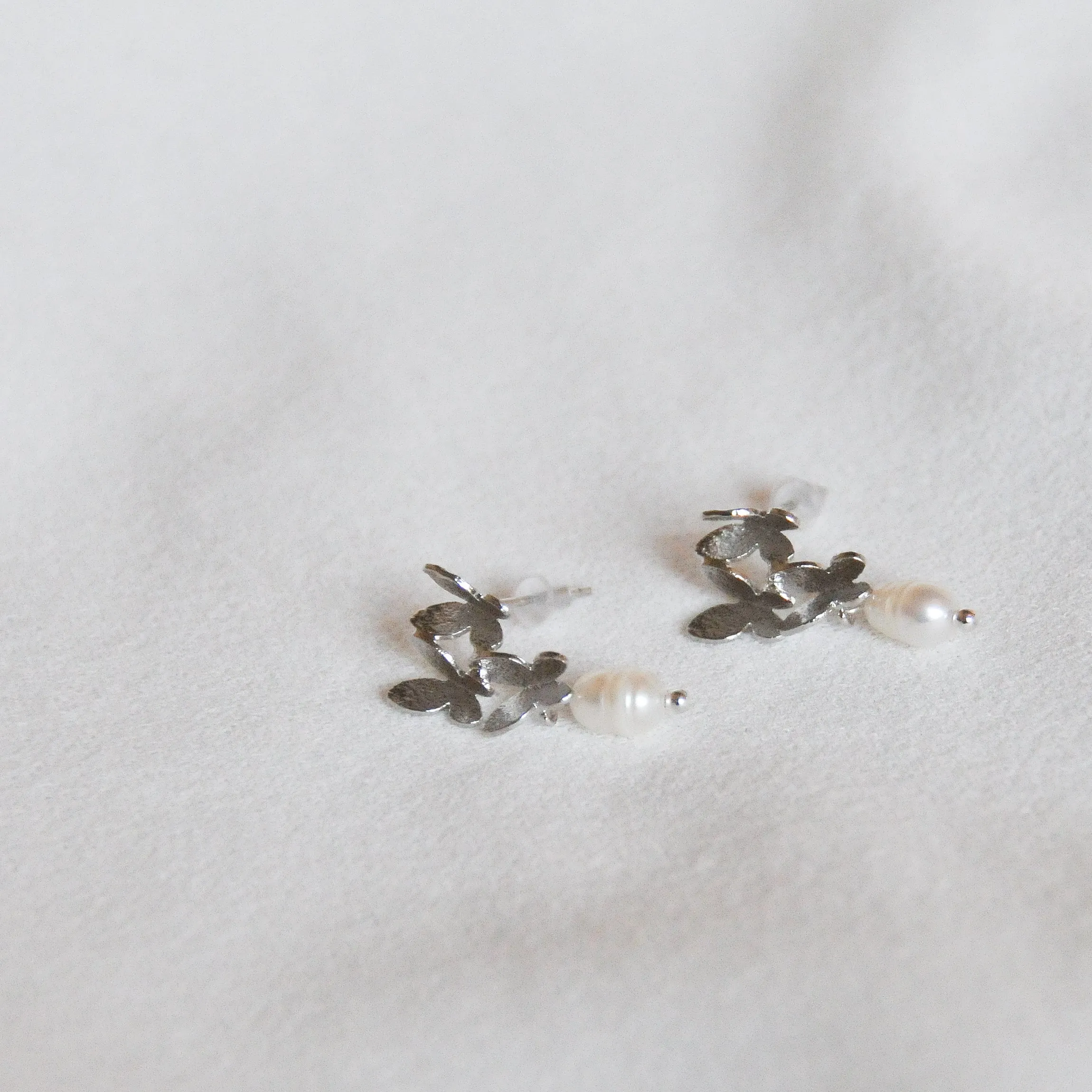 Butterfly Pearl Studs