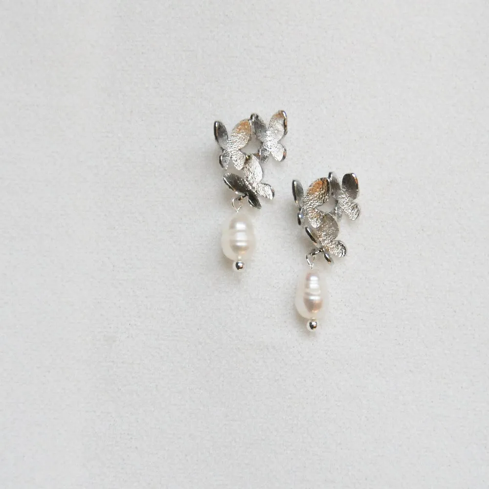 Butterfly Pearl Studs