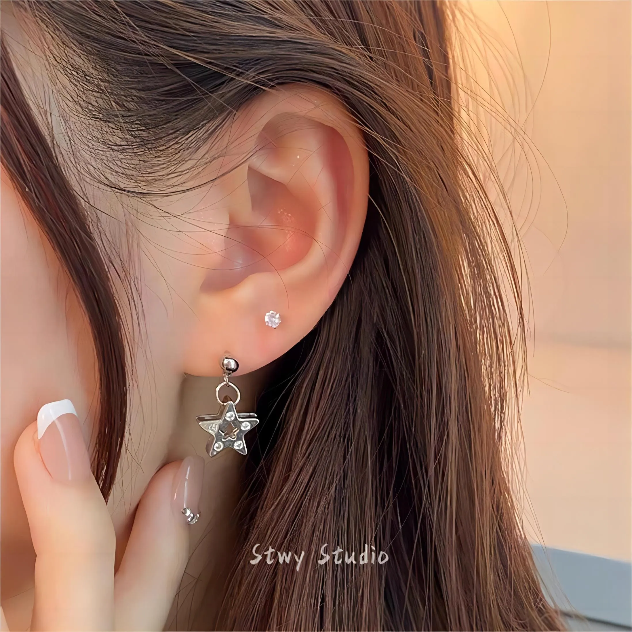 Chic Dangle Star Earrings