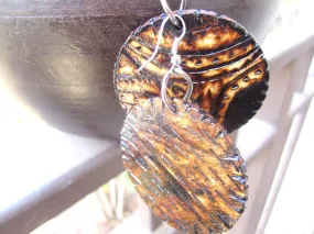 Circle Wood Burn Earrings Wooden Burned Earring Wood Burned Wood