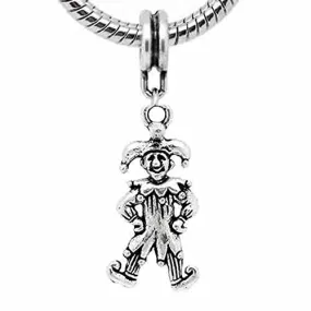 Clown Charm Dangle Spacers European Bead Compatible for Most European Snake Chain Bracelet