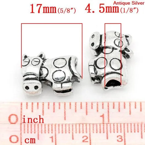 Cow Bead European Bead Compatible for Most European Snake Chain Charm Bracelet