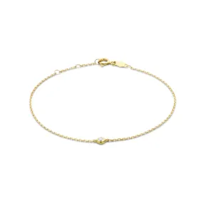 De la Paix Alfie 14 karat gold bracelet with diamond 0.05 carat