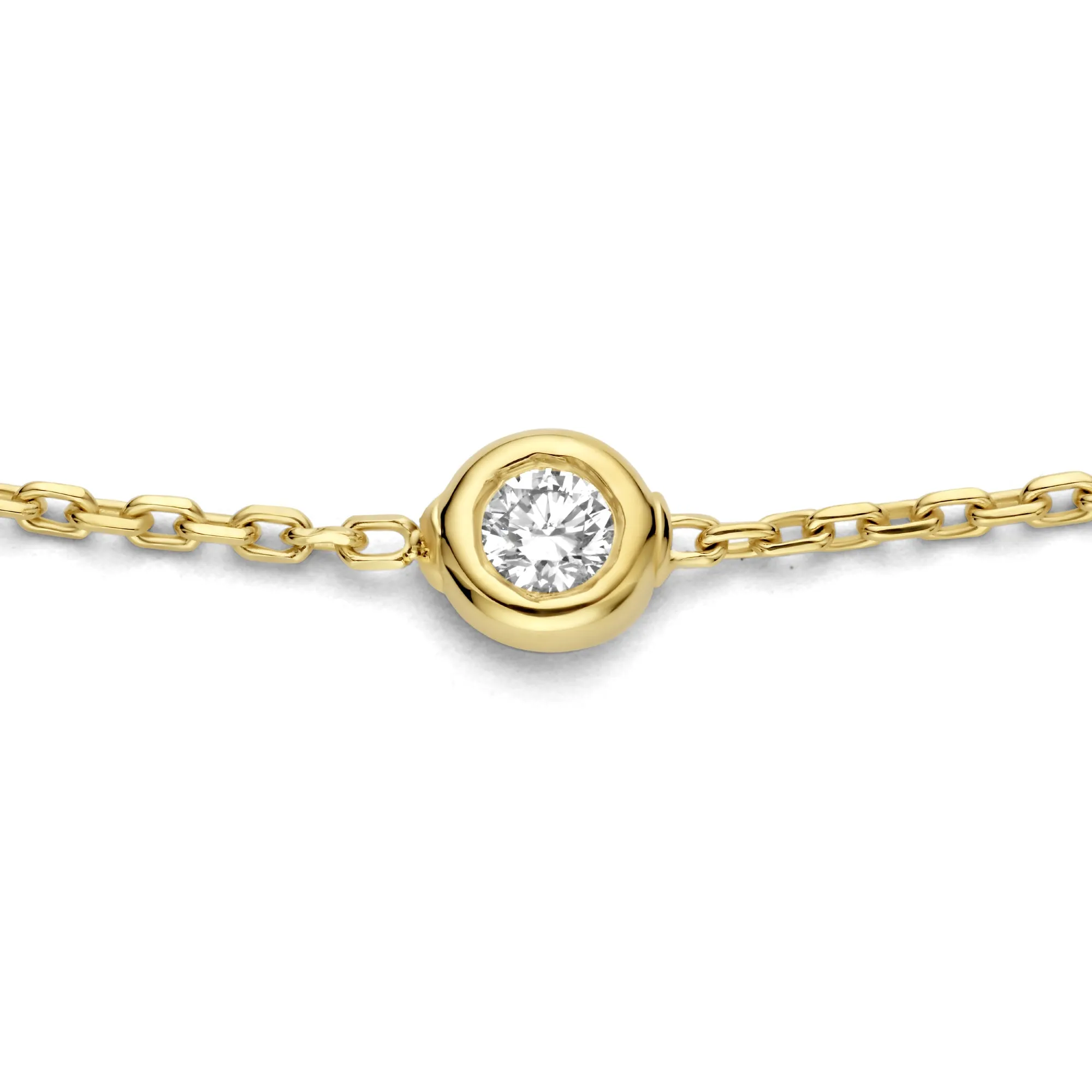 De la Paix Alfie 14 karat gold bracelet with diamond 0.12 carat