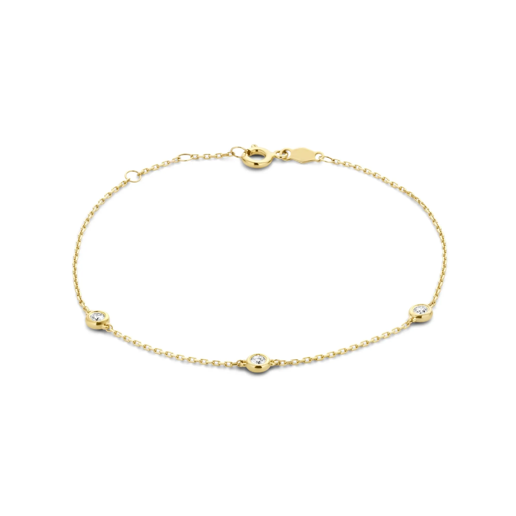 De la Paix Alfie 14 karat gold bracelet with diamond 0.12 carat