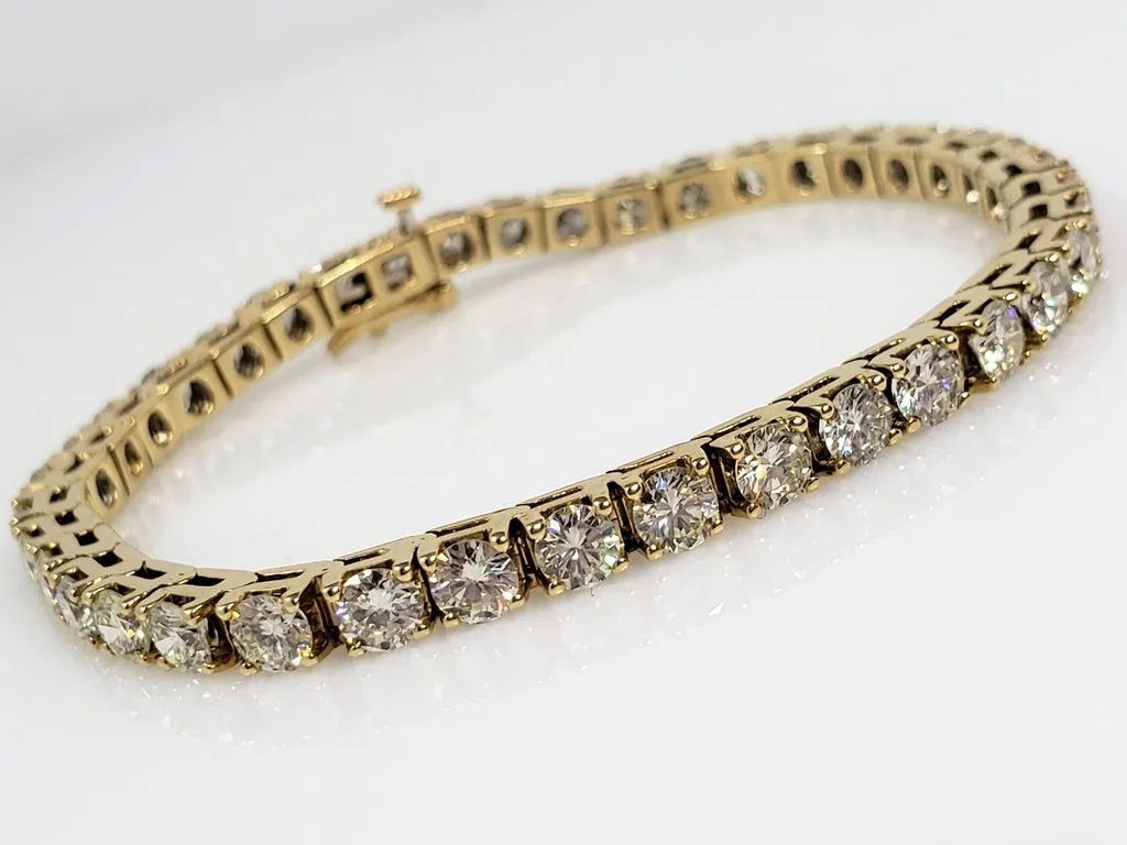 DIAMOND 14K YELLOW GOLD TENNIS BRACELET