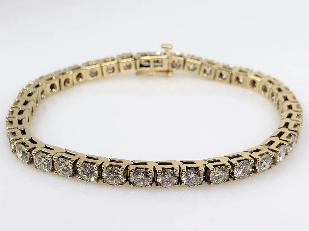 DIAMOND 14K YELLOW GOLD TENNIS BRACELET