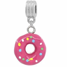 Donut Dangle European Bead Compatible for Most European Snake Chain Bracelets