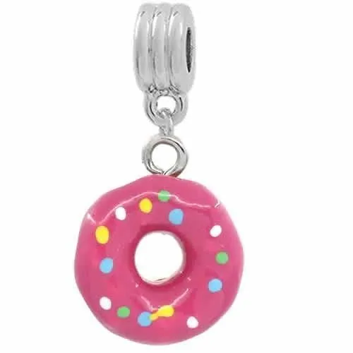 Donut Dangle European Bead Compatible for Most European Snake Chain Bracelets