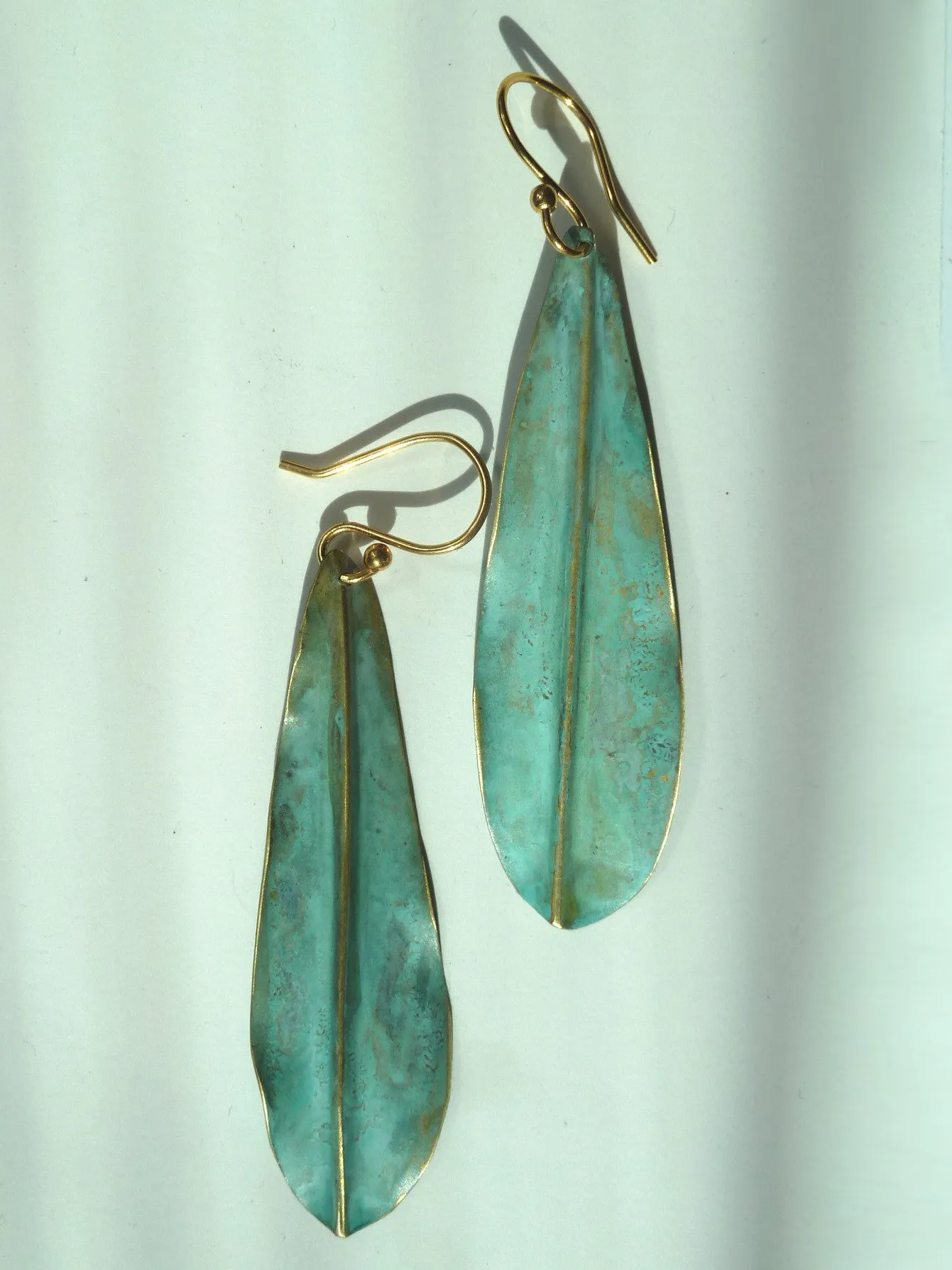 Earrings Patina Small Leaf By Sibilia