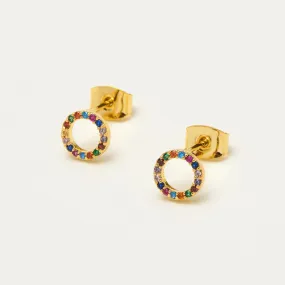 Estella Bartlett Multi Cz Circle Earrings - Gold Plated - Np