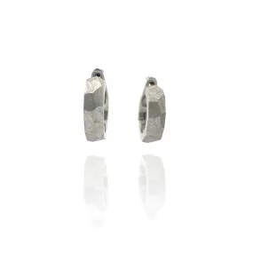 Faceted Platinum Earrings