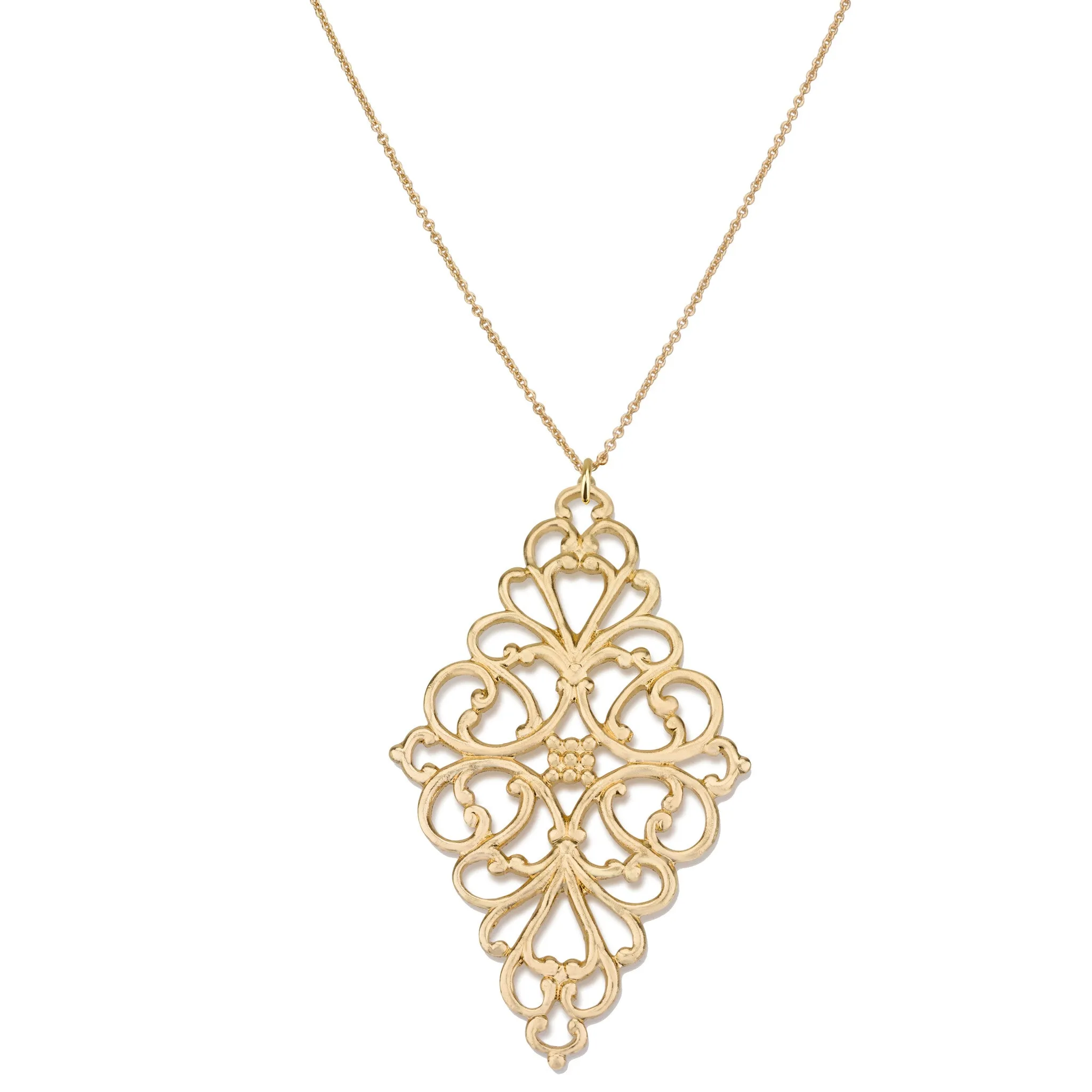 Filigree Diamond & Helen Chain Necklace