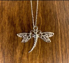 Filigree Dragonfly Necklace - Sterling - Toronto