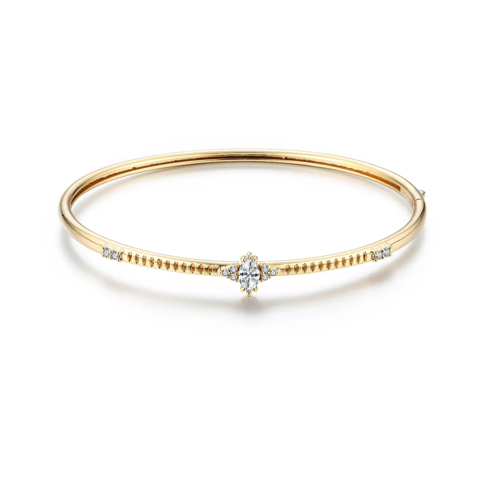 GIA Certified Marquise Diamond Bangle