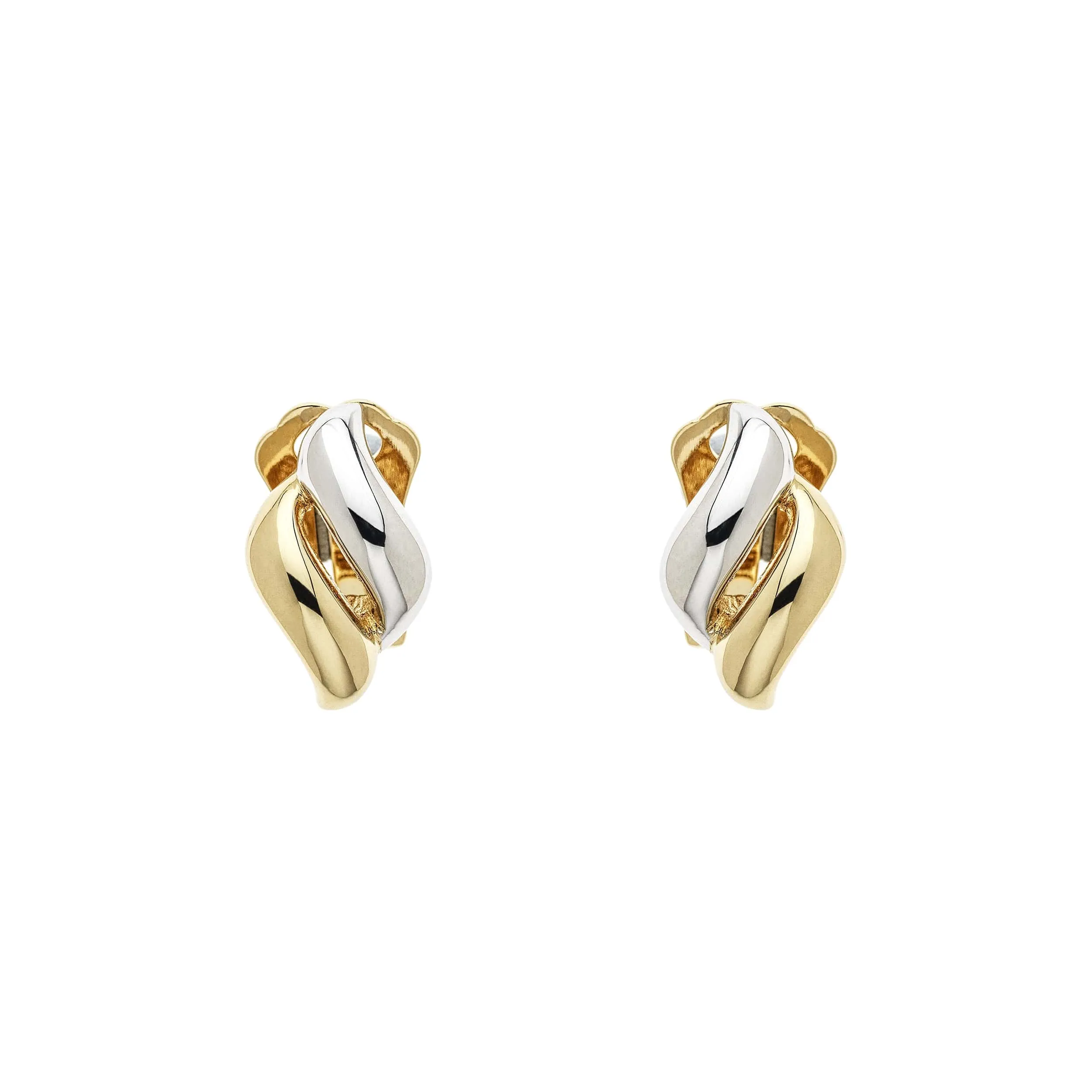 Gold & Platinum Diamond Clip Earrings