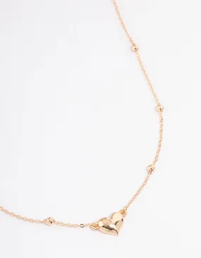 Gold Bold Heart Necklace