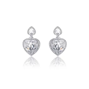 Heart Cubic Zirconia Dangle Earring for Wedding Accessories Jewelry CE11960