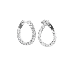 Kelly Waters Platinum Finish CZ Twist Earrings (SI6039)