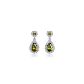 Lafonn Classic Pear Olive Green Earring E0590OVP00