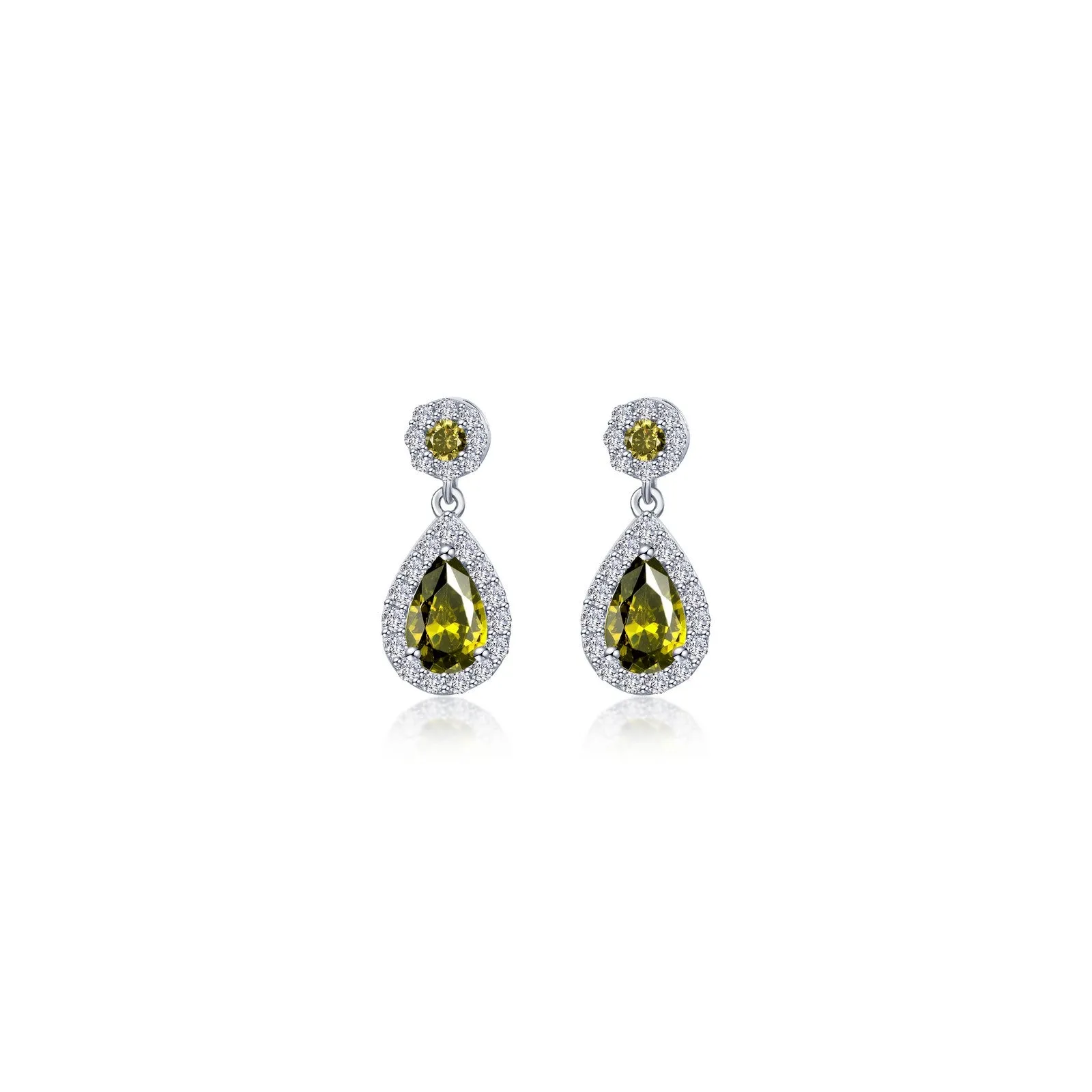 Lafonn Classic Pear Olive Green Earring E0590OVP00