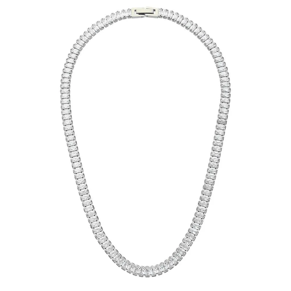 Luxury Square Tennis Chain Choker Necklace