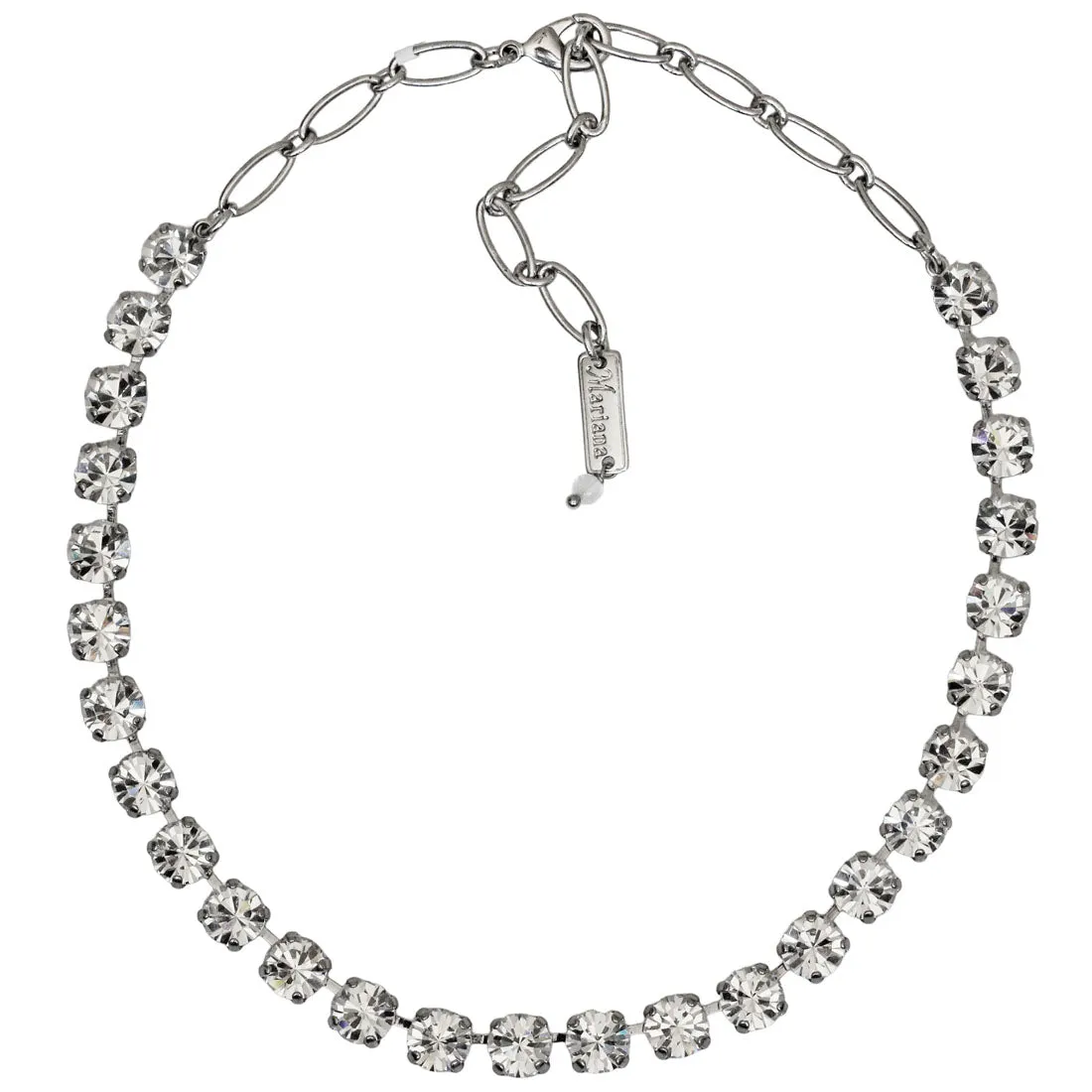 Mariana "On A Clear Day" Rhodium Plated Must-Have Everyday Crystal Necklace, 3252 001001ro