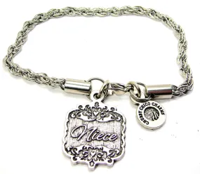 Niece Victorian Scroll Rope Chain Bracelet